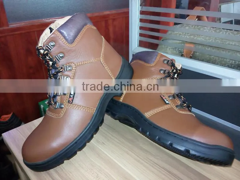 industrial cheap steel toe cap brand rubber outsole anti-slip steel toe safety shoes/boots