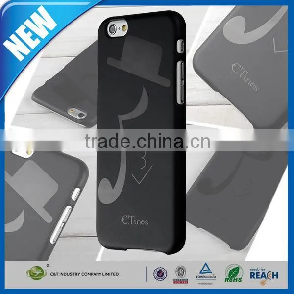 C&T Black hat music customized oem hard case for iphone 6 back cover