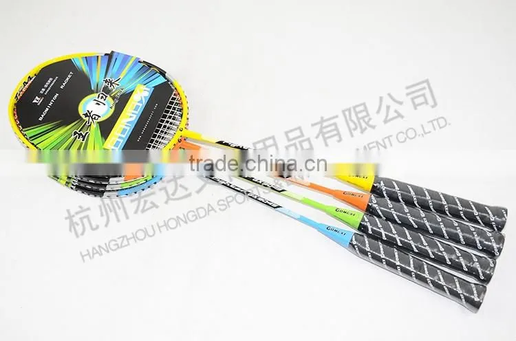 GX-9045 good design aluminium&carbon badminton racket wholesale/nano power badminton racket