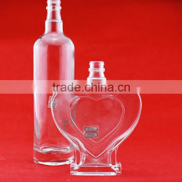 popularity cheap printing triangle shape bottles vodka liquor frosted bottle super flint spirit bottles
