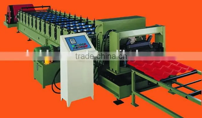 Hot Sale Metal Roof Tile Roll Forming Machine / Metal Step Roofing Tile Making Machine