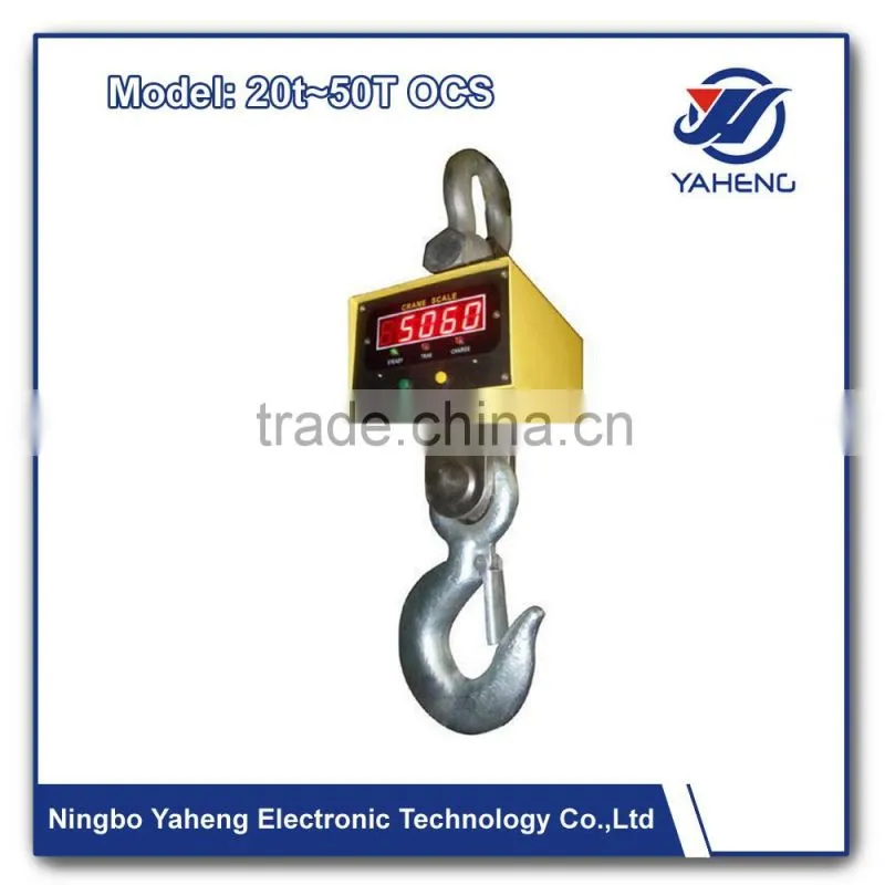 20t to 50T OCS ZS Industrial Electronic hanging scale Manufacture weighing fish hook scale ningbo China