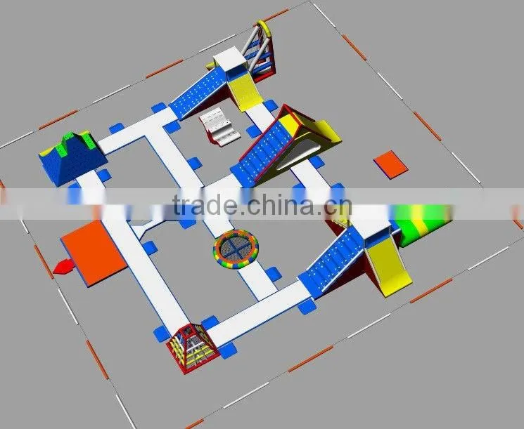 0.9mm PVC adult Amazing Inflatable Water Park Equipment For Sea