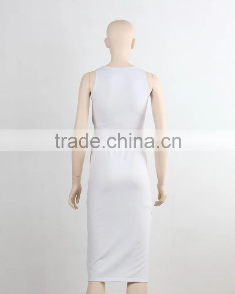 Custom design fashion two piece bodycon dress 2016 gril women dress new fashion pint good quality