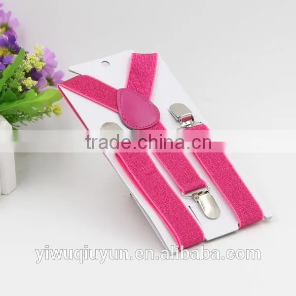Clip-on Elastic Braces kids Baby Suspenders children Accessories Y-Back with 3 clips 65*2.5cm for 1-8 years kids