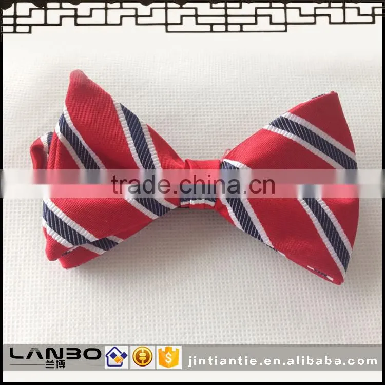cheap wholesale mens polyester jacquard bow tie for school boys