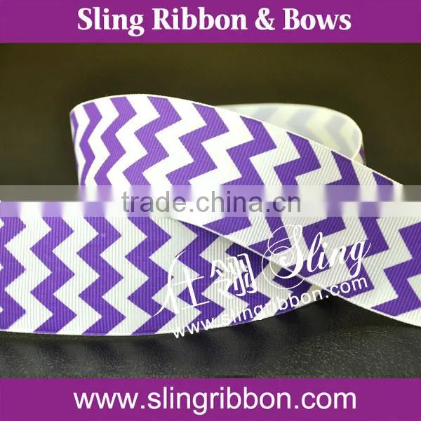 High Quality 2-1/2" Chevron Grosgrain Ribbon
