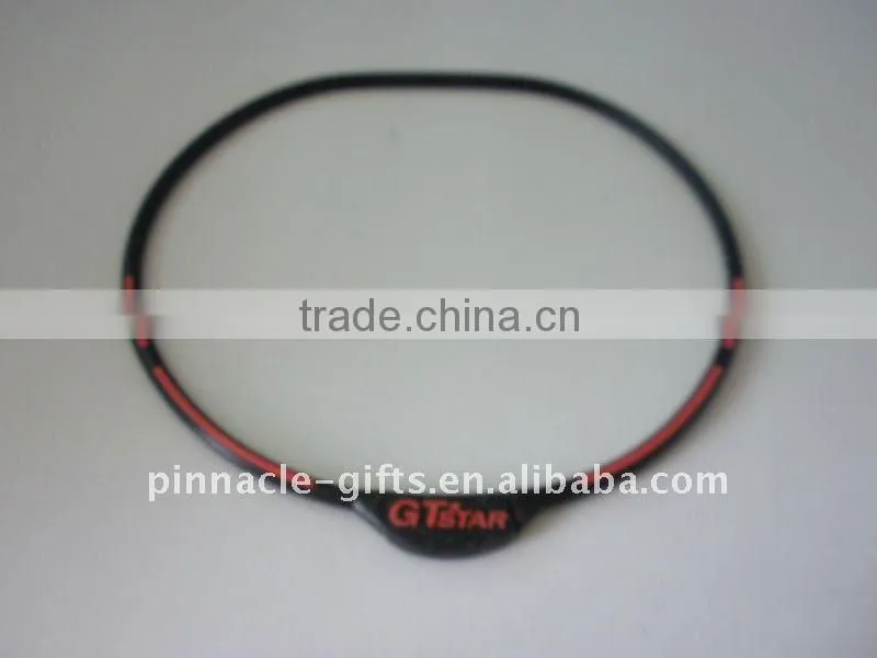 colour red silicone necklace for promotion
