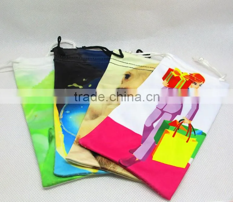 microfiber drawstring phone pouch