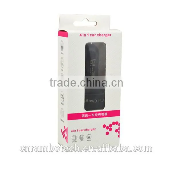 New high quality 4-1 function dual usb car charger with 3.1A output