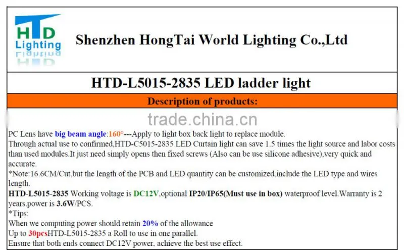 led bar light smd2835 160 degree 3.6w