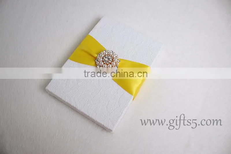 Luxury handmade Wedding Invitation Card box with Rhinestone
