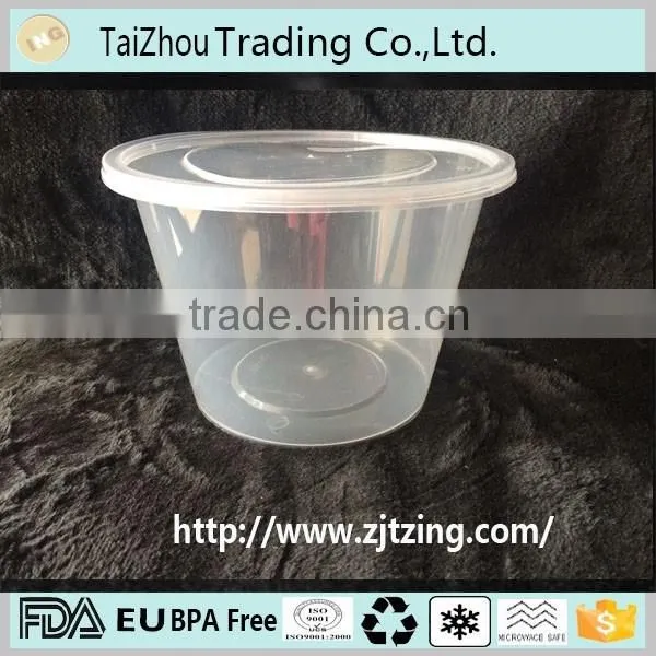 Plastic Clear Containers Microwave Freezer Safe Takeaway Food Storage 650ml
