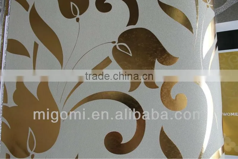 high quality PVC wallpaper metallic