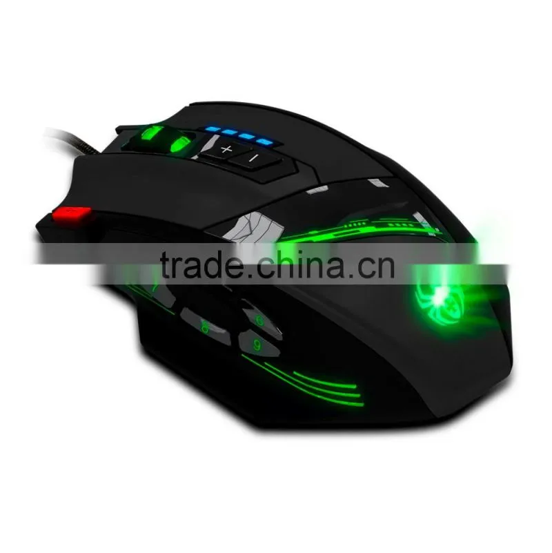 ZELOTES 12 Programmable Buttons LED Optical Professional High Precision USB Gaming Mouse
