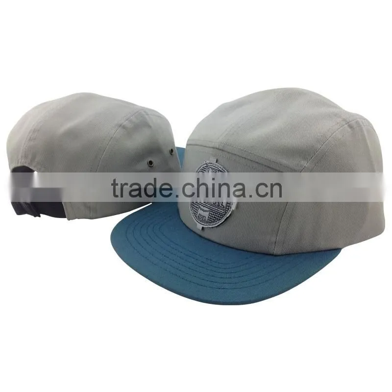 Embroidered Patch Flat brim Army Cap Badge with Adjustable Strap Running Hat