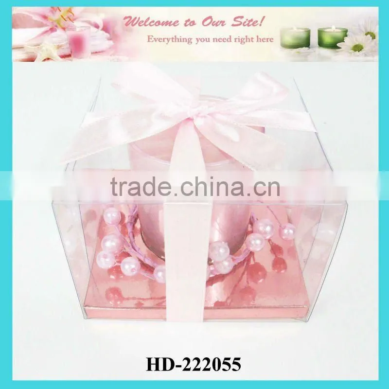 artificial flower candle ring with candle holder and tealight set