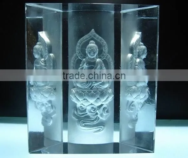 WF017 crystal buddha statues--happy buddha statue