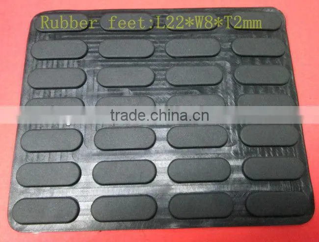 Adhesive silicone rubber feet rectangle
