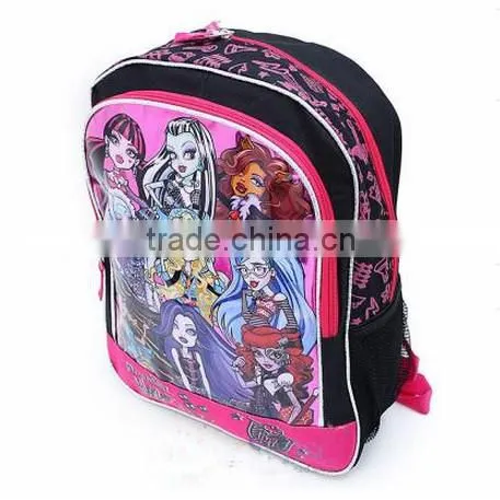 High School Backpack Group 16in Large Bag : 9 Girls Pink Group