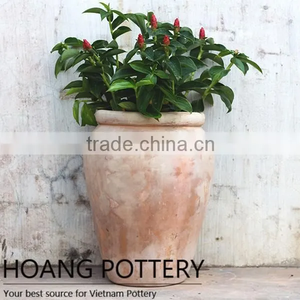 Round Terracotta Flower Planter - Vietnamese Pottery Wholesale