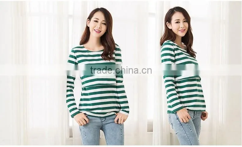 Long sleeves nursing wear breastfeeding Top for pregnant women