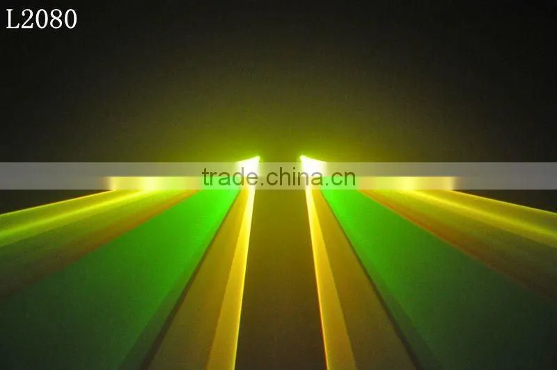 (L2080)400mW+400mW Double Heads RGY Laser Professional Stage Lighting