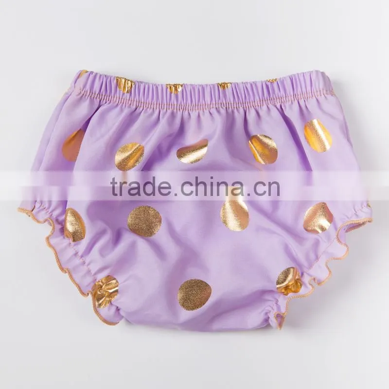 2016 sweet design ruffle diaper cover bloomers, polka dot ruffle bloomers for children in stock