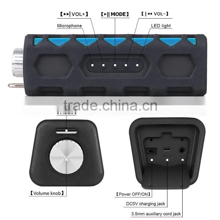 Portable Outdoor Waterproof Shockproof Wireless Bluetooth Speaker
