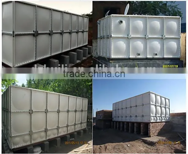 Top quality 10000 liter GRP water storage tank/fiberglass plastic water tank and SMC modular water tank
