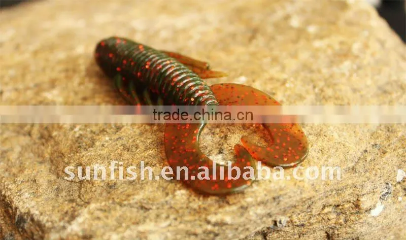 soft fishing lure with salt,freshwater soft lure G16B