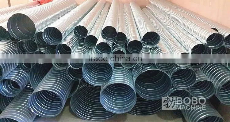 Spiral air duct forming machine