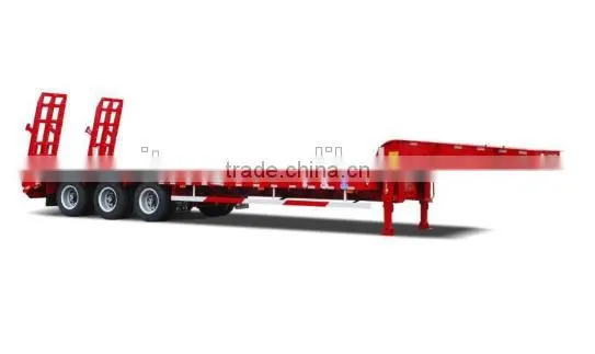 China manufacturer Lowboy flatbed semi trailer truck