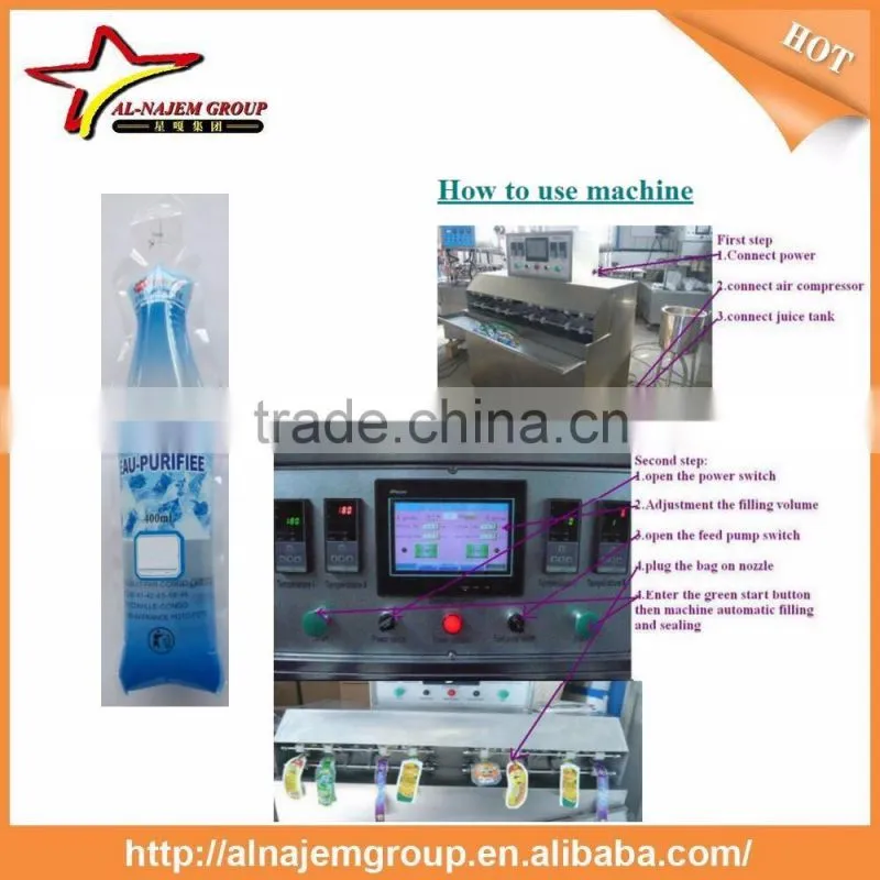 Ice-lolly stick juice spout bags filling sealing machine fully automatic stand up bag filler and sealer equipment food drinking