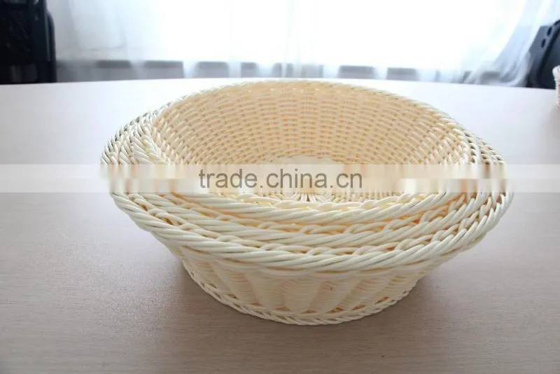 New design beautiful PP rattan bread basket set/3
