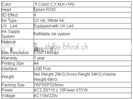 Small A4 Cell Phone Cover UV Printer