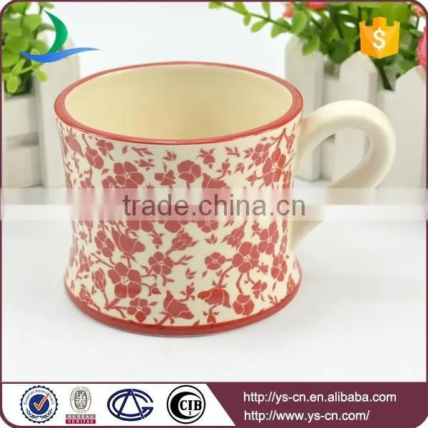 Ceramic flower design decal wholesale tea cups