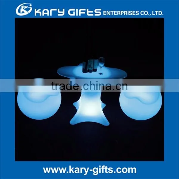 Restaurant furniture set kids table led night club glowing chair