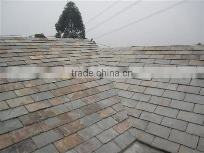 Rough slate plate tile