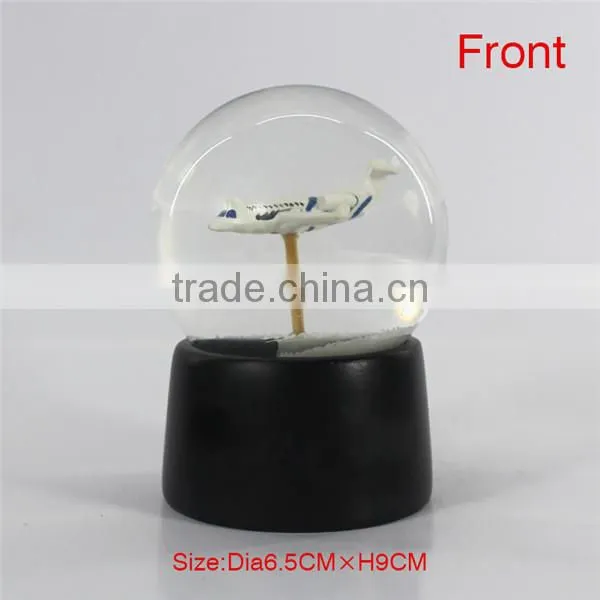 2014 resin hanging airplane souvenir snow globe