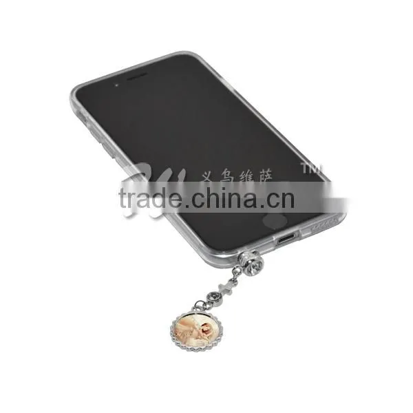 2015 New Mobile Phone Accessory Sublimation Metal Earphone Stopper