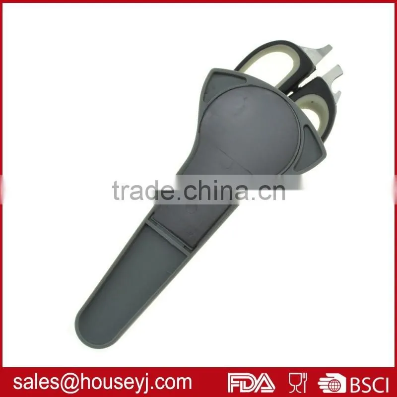 soft grip tpr handle kitchen scissors with magnetic holder