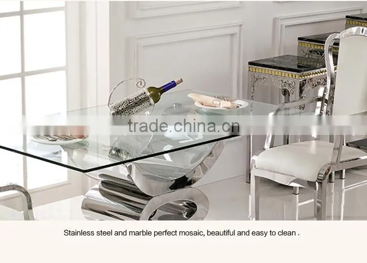 Th346 Party Furniture Table Set Luxury Stainless Steel Dining Table