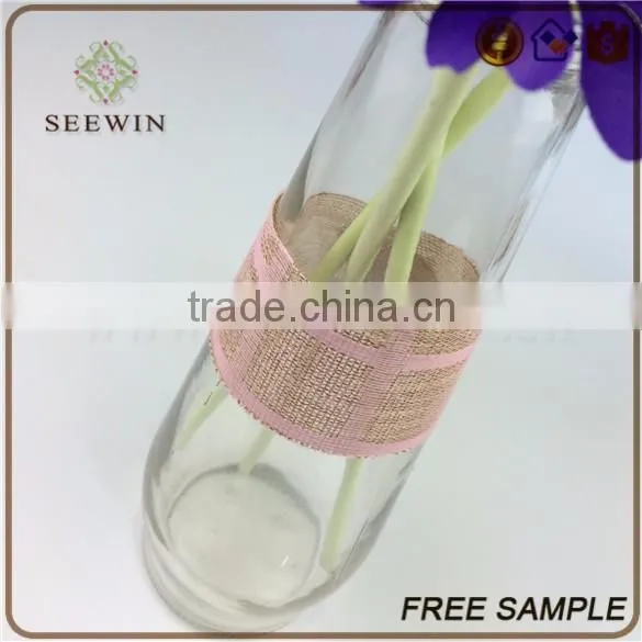 2017 cheap wedding dcorative wholesale grosgrain ribbon with mesh fabric