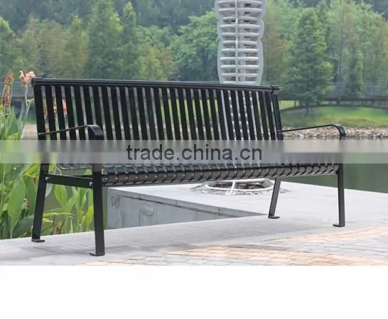 public park metal outdoor bench for street
