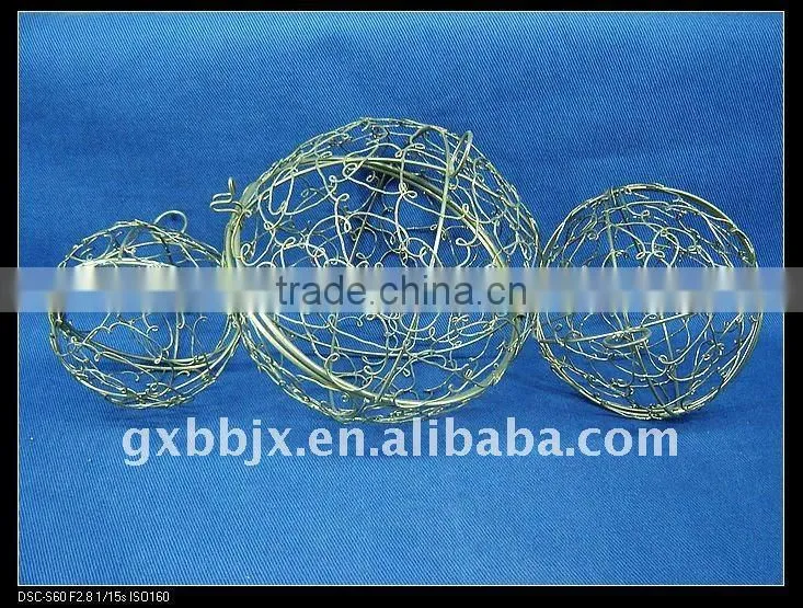 Gold iron decorative shantou toy ball set of three