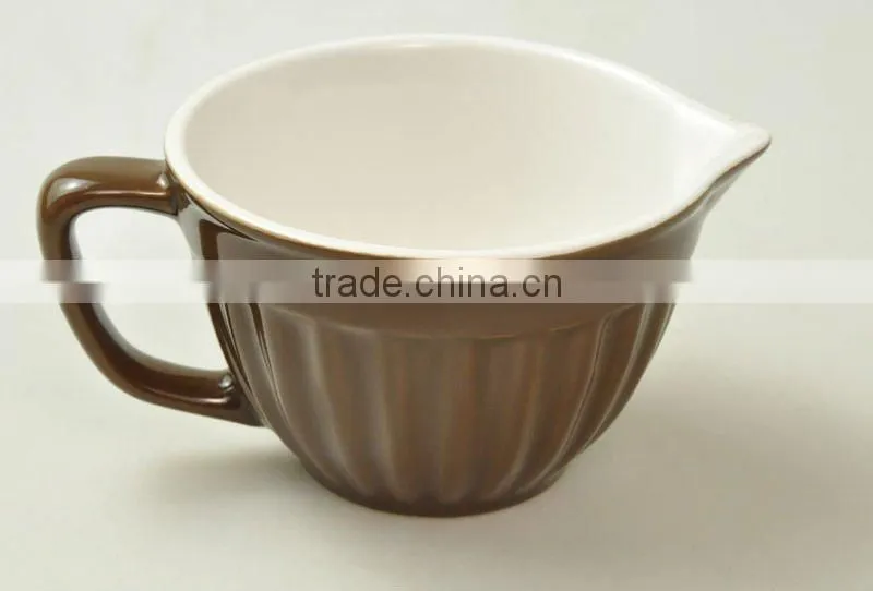 4pcs ceramic measuring cups set, cups with mouth
