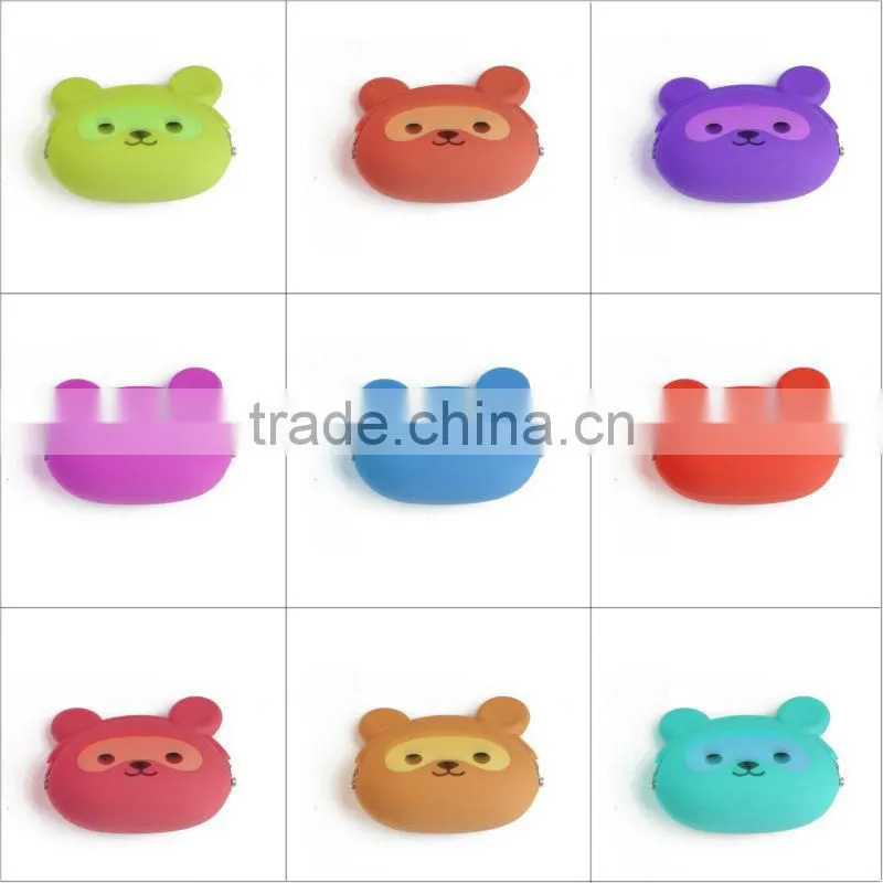cheap solid color silicone coin holder