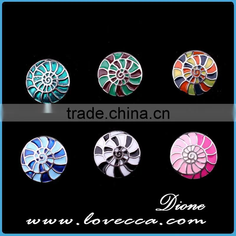 Colorful 18mm metal snap buttons DIY jewelry for rings ,bracelet and necklace