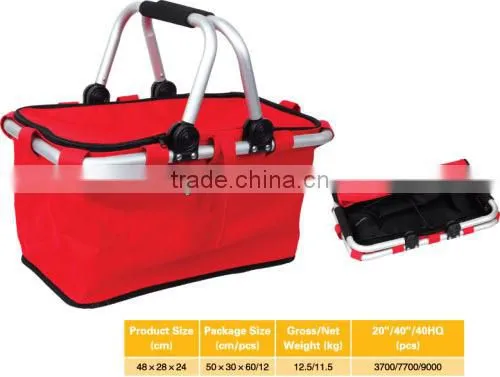 aluminium used folding shopping basket
